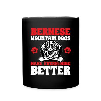 Bernese Mountain Dog - Full Colour Mug - black - Front
