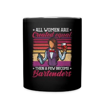Just A Few Become Bartenders Lustiges Barkeeper - Tasse einfarbig - Schwarz - Vorne