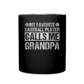 Mon joueur de baseball préféré m’appelle grand-père - Mug uni - noir - Devant