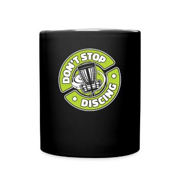 N’arrêtez pas de discing Disc Golfer Frisbee Golf - Mug uni - noir - Devant