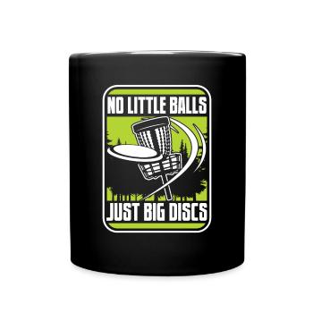 Pas de petites balles juste de gros disques Frisbee Golf - Mug uni - noir - Devant
