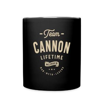 Team Cannon Lifetime Member - Name Cannon - Full Colour Mug - black - Front