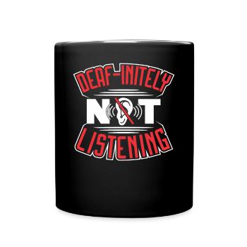 Deaf Deaf Sign Language Deaf Pride - Full Colour Mug - black - Front