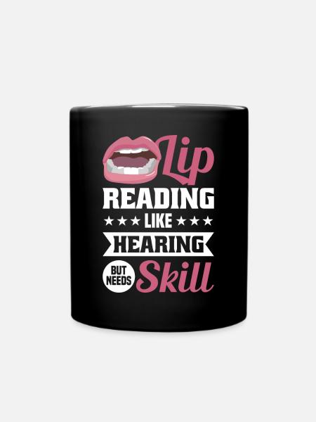 Deaf Deaf Sign Language Deaf Pride - Full Colour Mug - black
