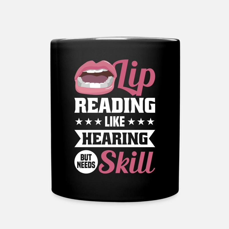 Deaf Deaf Sign Language Deaf Pride - Full Colour Mug - black