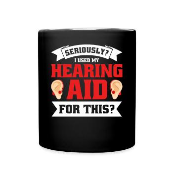 Langue des signes sourde Fierté sourde - Mug uni - noir - Devant