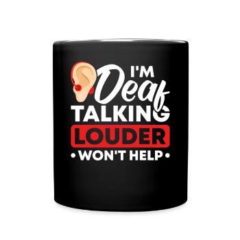 Langue des signes sourde Fierté sourde - Mug uni - noir - Devant