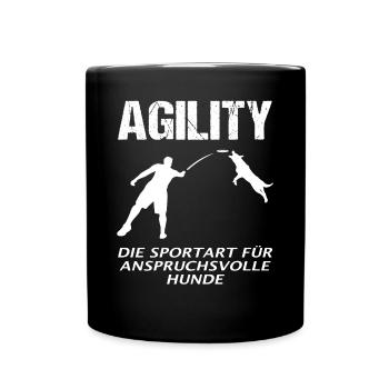 Hundetrainer Spruch Lustig Hundetraining Geschenk - Tasse einfarbig - Schwarz - Vorne