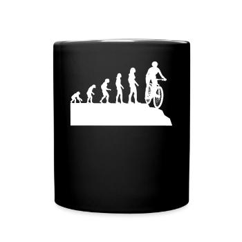 Cycliste Evolution Mountain Bike Rider Cadeau - Mug uni - noir - Devant