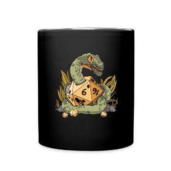 RPG Snake D20 Cube Design pour un RPG GAMER - Mug uni - noir - Devant