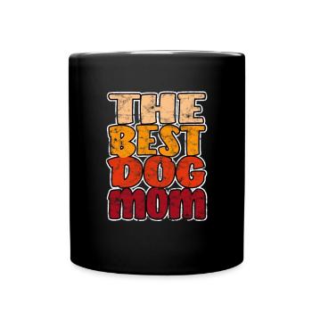 best dog mom retro - Full Colour Mug - black - Front