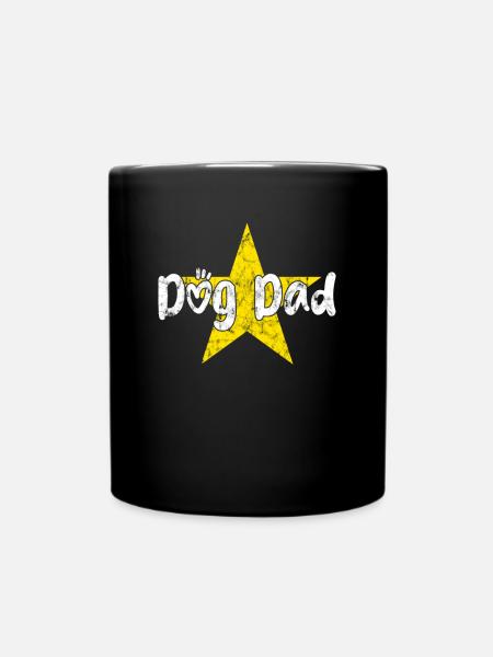 Hunde Papa - Tasse einfarbig - Schwarz