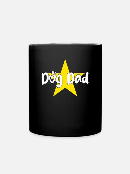 Hunde Papa - Tasse einfarbig - Schwarz
