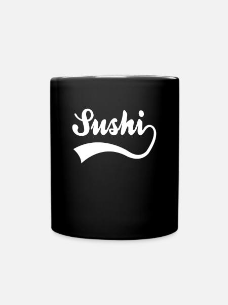 Sushi Schriftzug - Tasse einfarbig - Schwarz