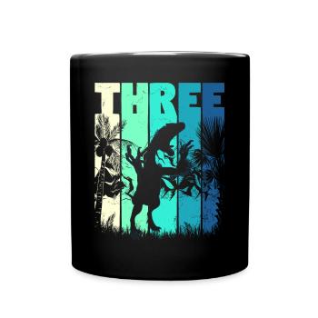 Deinonychus 3 ans garçon 3ème anniversaire - Mug uni - noir - Devant