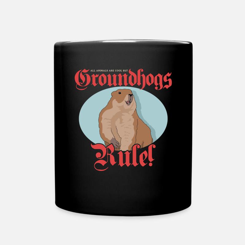 Murmeltiere Mankai Munggen Groundhog Geschenk - Tasse einfarbig - Schwarz