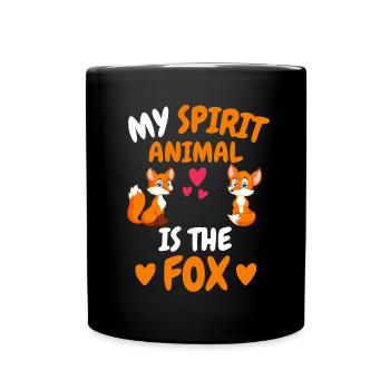 My Spiritual Animal Forest Animal Gift Fox - Full Colour Mug - black - Front