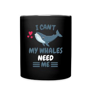 Je ne peux pas Ocean Animal Cadeau drôle Baleine - Mug uni - noir - Devant