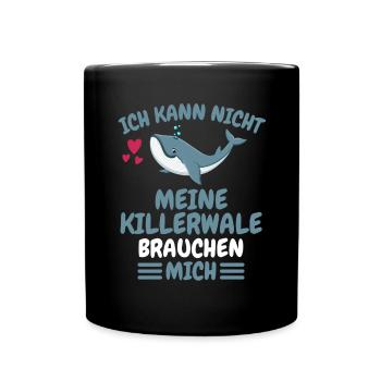 Ozean Tier Meerestier Lustiges Geschenk Wal - Tasse einfarbig - Schwarz - Vorne