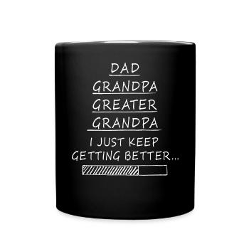 Urgroßvater Lustiger Vatertag Pop Pop Papa - Tasse einfarbig - Schwarz - Vorne
