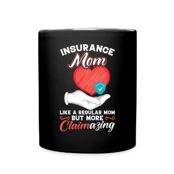 Insurance Mom - Insurance Agent - Full Colour Mug - black - Front