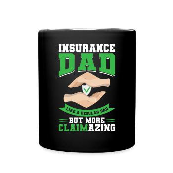 Insurance Dad - Insurance Agent - Full Colour Mug - black - Front