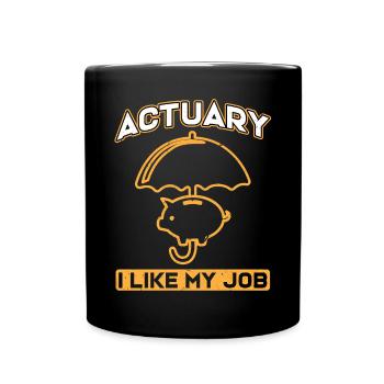Actuaire J’aime mon travail - Agent d’assurance - Mug uni - noir - Devant