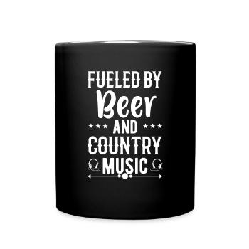 Liebe Country Musik Design Zitat Country Musik - Tasse einfarbig - Schwarz - Vorne