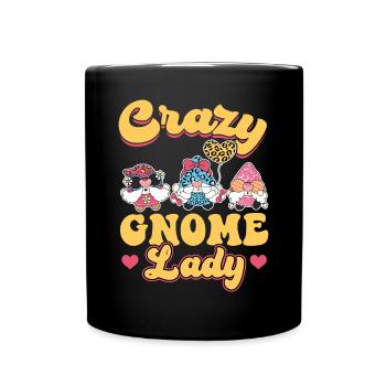 Crazy Gnome Lady - Gnome Gardening - Mug uni - noir - Devant