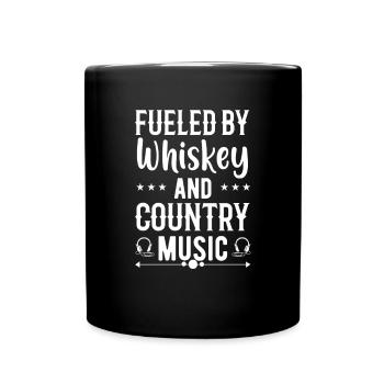 Liebe Country Musik Design Zitat Country Musik - Tasse einfarbig - Schwarz - Vorne