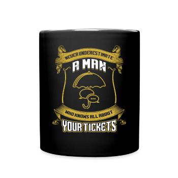 Un homme qui sait tout de vos billets - Mug uni - noir - Devant