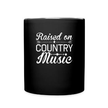 Drôle d’amateur de musique country disant guitare occidentale - Mug uni - noir - Devant