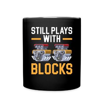 Joue toujours avec le mécanicien diesel du moteur de blocs - Mug uni - noir - Devant