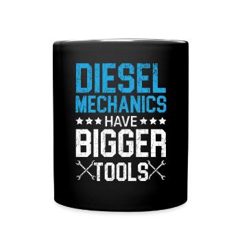 Les mécaniciens diesel ont de plus gros outils Mécanicien automobile - Mug uni - noir - Devant