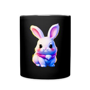 mignon lapin de Pâques - lapin mignon - Mug uni - noir - Devant