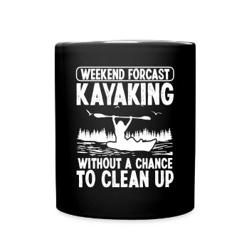 Kayaking without a chance to clean up - Tasse einfarbig - Schwarz - Vorne
