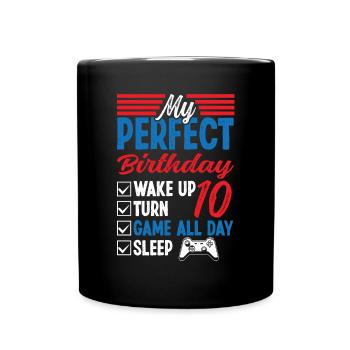 My Birthday ten Game sleep - Full Colour Mug - black - Front