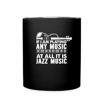 Vintage Vinyl Guitare Musical Jazz Genre Musique - Mug uni - noir - Devant