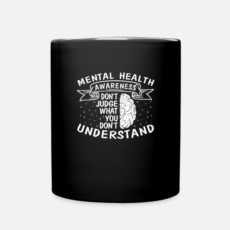 Santé mentale Sensibilisation aux maladies cérébrales humaines - Mug uni - noir