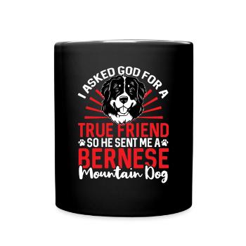 Bernese Mountain Dog - Full Colour Mug - black - Front