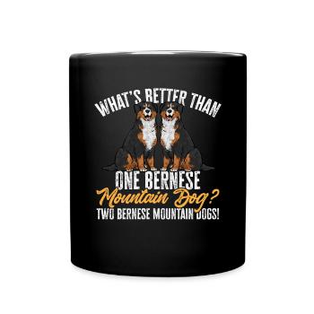 Berner Sennenhund - Tasse einfarbig - Schwarz - Vorne
