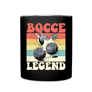 Bocce Legend Spruch Bocce Ball mit Jack Bocci - Tasse einfarbig - Schwarz - Vorne