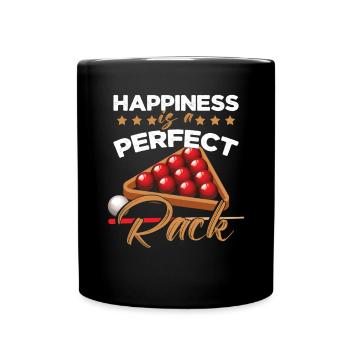Glück ist ein perfektes Rack - Tasse einfarbig - Schwarz - Vorne