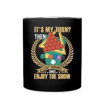 Lustiger Snookerspieler-Humor - Tasse einfarbig - Schwarz - Vorne