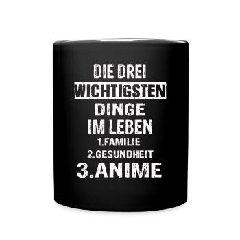 Anime - Tasse einfarbig - Schwarz - Vorne