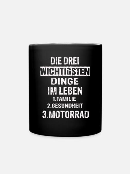 Motorrad - Tasse einfarbig - Schwarz