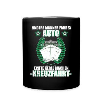 Kreuzfahrt Kreuzfahrer Urlaub Schiff Herren Reise - Tasse einfarbig - Schwarz - Vorne