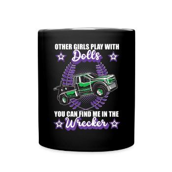 Dépanneuse Filles Remorquage Service Car Profession - Mug uni - noir - Devant