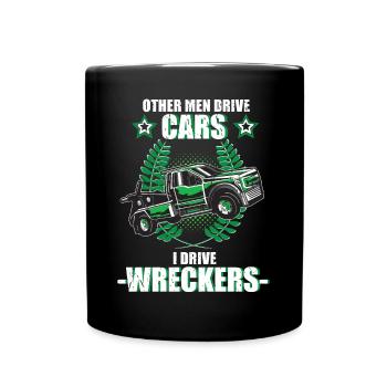 Tow truck tow truck towing service profession - Full Colour Mug - black - Front