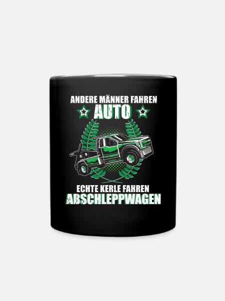 Abschleppwagen Abschlepper Abschleppdienst Fahrer - Tasse einfarbig - Schwarz